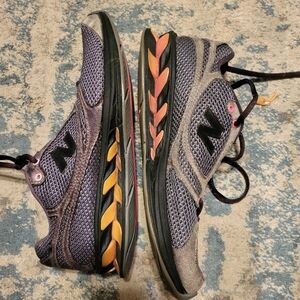 New Balance gray and pink tennis shoe